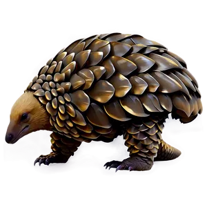 Pangolin Silhouette Design Png Cfi PNG Image