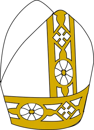 Papal Mitre Vector Illustration PNG Image