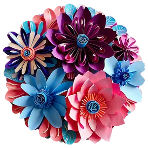 Paper Flower Cake Topper Png 06282024 PNG Image