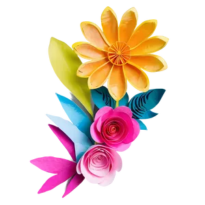 Paper Flower Cake Topper Png Vmr25 PNG Image