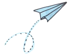 Paper Plane Dotted Trail Illustration PNG Image