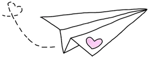 Paper Plane Love Sticker PNG Image