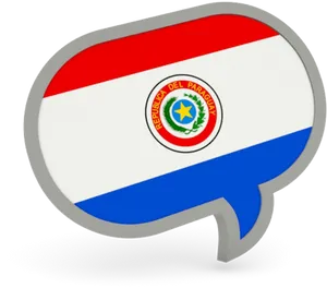 Paraguay Flag Speech Bubble PNG Image