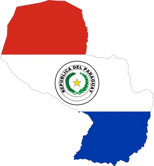 Paraguay Mapwith Flag Overlay PNG Image