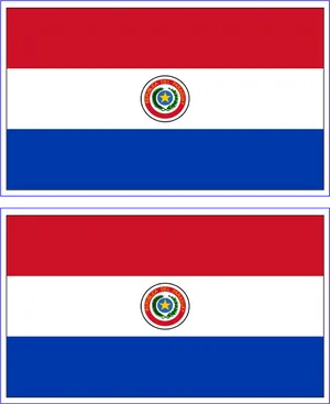 Paraguay National Flag Frontand Back PNG Image