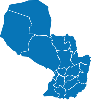 Paraguay Political Division Map PNG Image