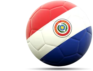 Paraguay Soccer Ball Colors PNG Image