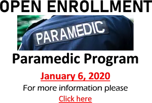 Paramedic Program Enrollment Advertisement PNG Image