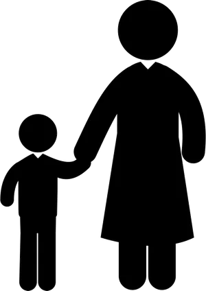 Parent Child Silhouette PNG Image