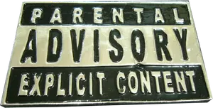 Parental Advisory Explicit Content Sign PNG Image