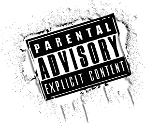 Parental Advisory Explicit Content Sign PNG Image