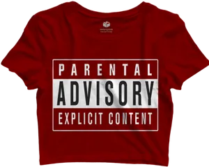 Parental Advisory Explicit Content Tshirt PNG Image