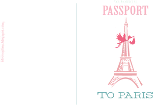 Paris Passport Invitation Design PNG Image