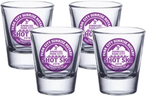 Park City Sunrise Rotary Shot Glasses2018 PNG Image