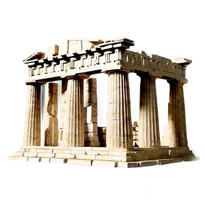 Parthenon Ruins Sketch Png 06252024 PNG Image