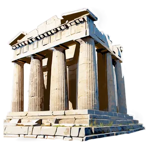 Parthenon Ruins Sketch Png Cau PNG Image