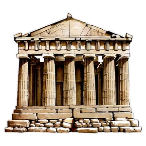 Parthenon Ruins Sketch Png Pdj PNG Image