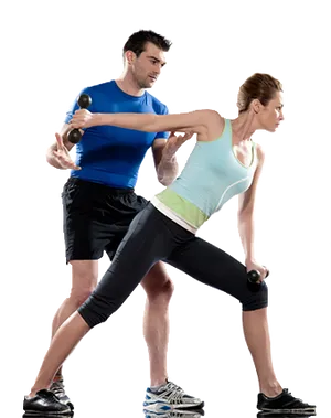 Partner Resistance Training Exercise PNG Image