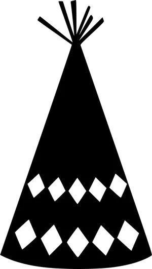 Party Hat Outline Graphic PNG Image