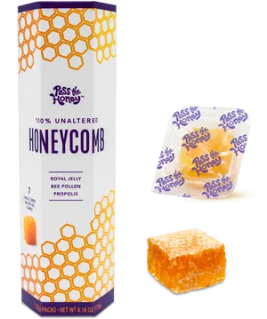 Pass The Honey Comb Packaging PNG Image