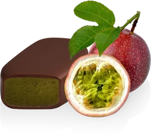 Passion Fruit Chocolate Delicacy PNG Image