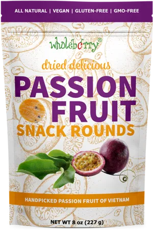 Passion Fruit Snack Rounds Package PNG