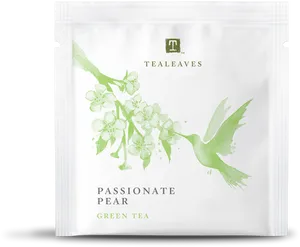 Passionate Pear Green Tea Package PNG Image