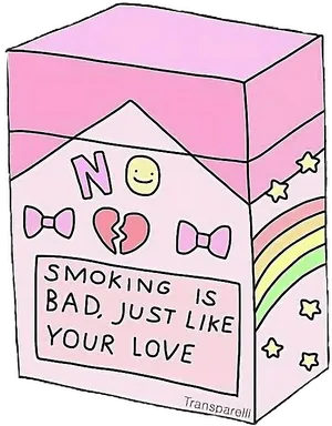 Pastel Aesthetic Anti Love Statement PNG Image