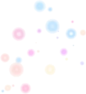 Pastel Bubbleson Black Background PNG Image