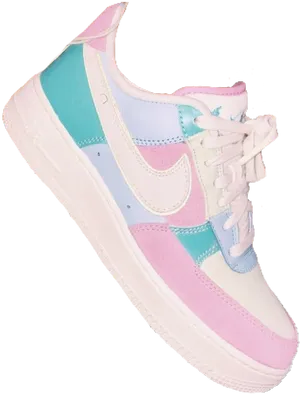 Pastel Colored Sneaker PNG Image