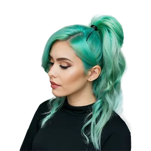 Pastel Green Hair Dream Png 06282024 PNG Image