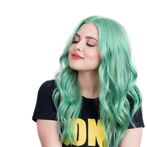 Pastel Green Hair Dream Png Gob PNG Image