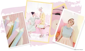 Pastel Inspired Collage PNG Image