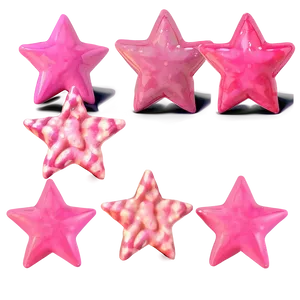 Pastel Pink Stars Png Tlo PNG Image