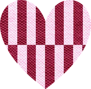 Patchwork Heart Pattern Valentines PNG Image