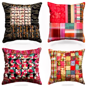 Patchwork Throw Pillows Png Fjl20 PNG Image