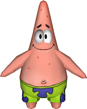 Patrick_ Star_3 D_ Render PNG Image