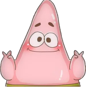 Patrick Star Cheerful Pose PNG Image