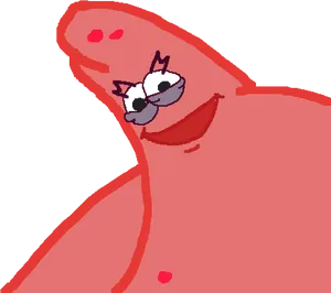 Patrick Star Cheerful Pose PNG Image