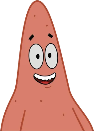 Patrick Star Smiling Cartoon Character PNG Image