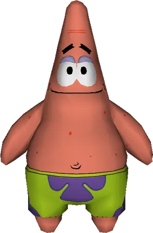 Patrick Star3 D Model PNG Image