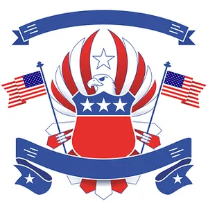 Patriotic American Eagle Emblem PNG Image