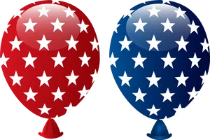 Patriotic Balloons4th July Celebration PNG Image