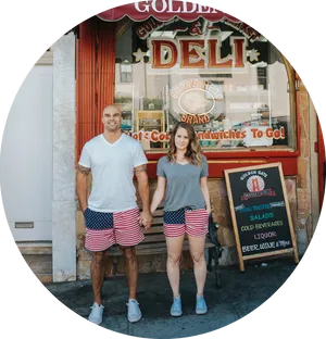 Patriotic Coupleat Deli PNG Image