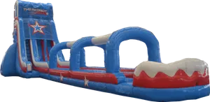 Patriotic Inflatable Water Slide PNG Image