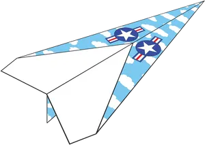 Patriotic Paper Plane Illustration PNG Image