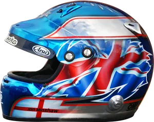 Patriotic Racing Helmet Design PNG Image