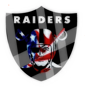 Patriotic Raiders Football Logo PNG Image