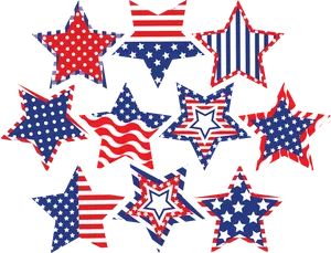 Patriotic_ Stars_ Collage PNG Image