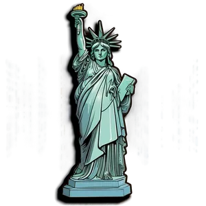 Patriotic Statue Of Liberty Emblem Png Bto PNG Image